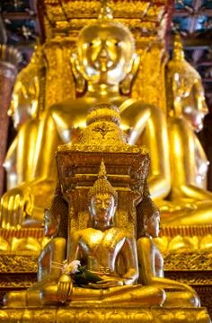 Buddha in wat phumin Stock Photos