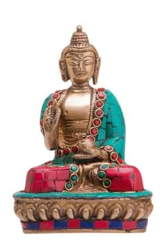 Buddha on white background Stock Photos