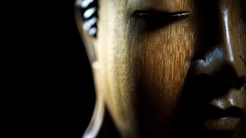 Buddha Wooden Statue 스톡 동영상 72821152