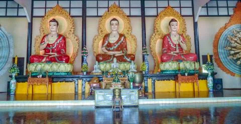 Buddhas with Different Hand Positions Stock Photos