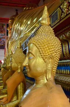 Buddha's face close up . Stock Photos