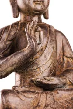 Buddha's hands in position vitarka mudra. Stock Photos