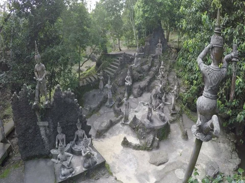 Buddha's Magical Garden Stock Footage 71225772