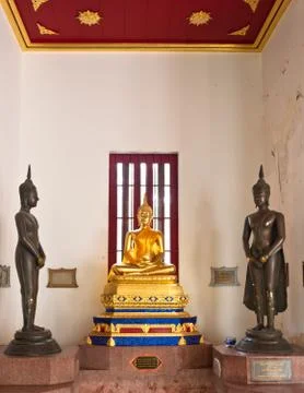Buddhas statue at the temple Stock Photos