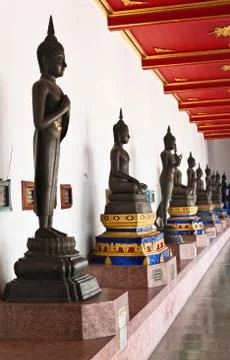Buddhas statue at the temple Stock Photos