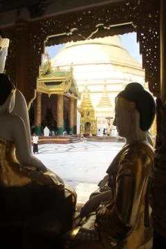 Buddhas in temple Stock Photos
