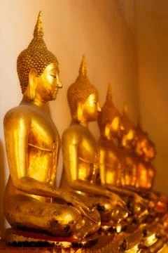 Buddhas in wat po Stock Photos