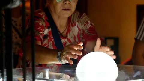 Buddhism Crystal Touching Stock Footage 106711136