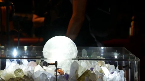 Buddhism Crystal Touching Stock Footage 106711137