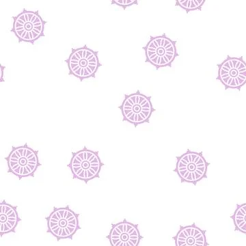 Buddhism religion glyph seamless pattern Stock Illustration