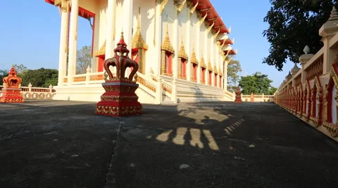 Buddhism temple with blue sky Stockbeeldmateriaal 47940885
