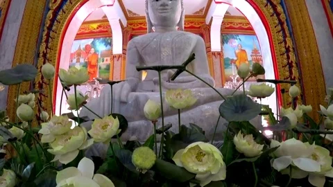Buddhist Altar Revealed Stock Footage 85044122