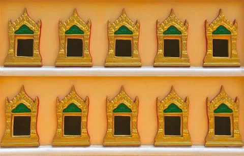 Buddhist casket wall Stock Photos