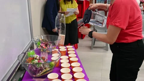 Buddhist class celebration Stock Footage 239594846