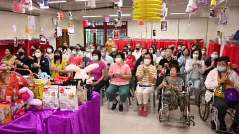 Buddhist class celebration Stock Footage 239595192