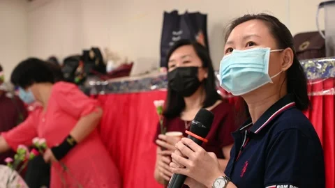 Buddhist class celebration Stock Footage 239595249