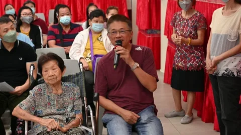 Buddhist class celebration Stock Footage 239595292