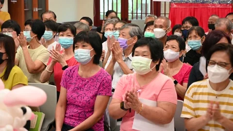 Buddhist class celebration Stock Footage 239595321