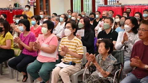 Buddhist class celebration Stock Footage 239595322