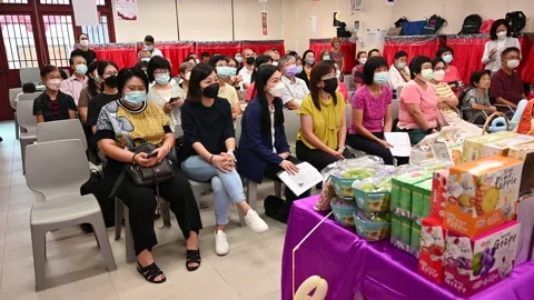 Buddhist class celebration Stock Footage 239595324