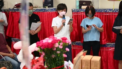 Buddhist class celebration Stock Footage 239595325