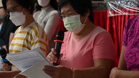 Buddhist class celebration Stock Footage 239595337