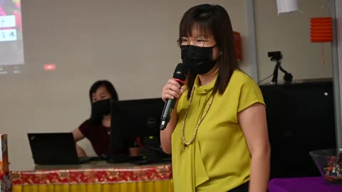 Buddhist class celebration Stock Footage 239595342