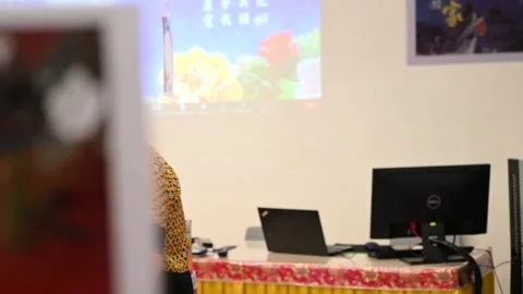 Buddhist class celebration Stock Footage 239595404