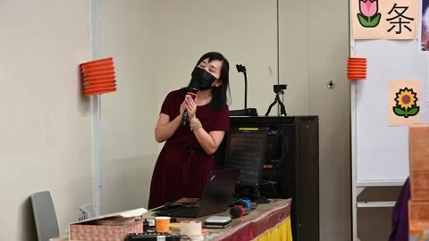 Buddhist class celebration Stock Footage 239595459