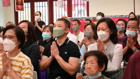 Buddhist class celebration Stock Footage 239595472