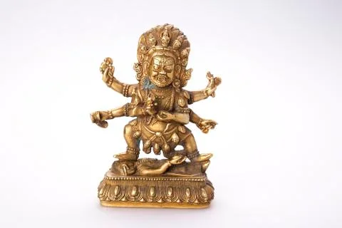 Buddhist figure with patina Stock Photos