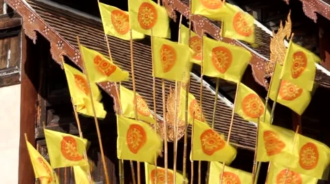 $Buddhist flag 2 Stock-Footage 41757796