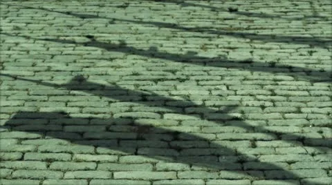 Buddhist Flag shadows Stockbeeldmateriaal 8851706