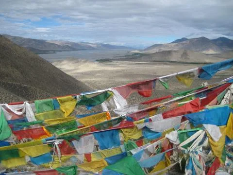 Buddhist flags Stock Photos