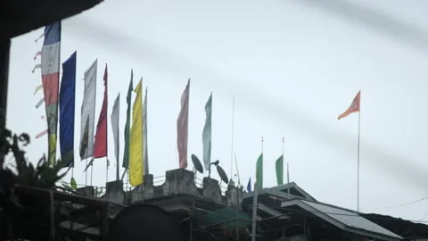 Buddhist Flags on poles Stock-Footage 263919972