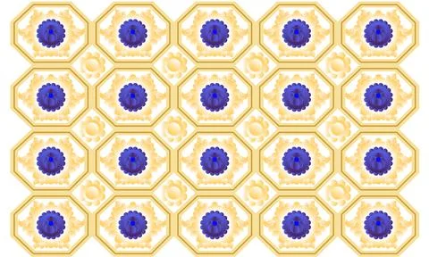 Buddhist flower symbol pattern Stock Illustration