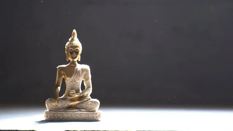 Buddhist idol In Light Stock Footage 119692442