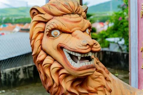 The Buddhist lion. 스톡 사진