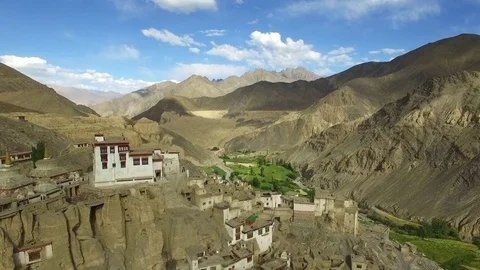Buddhist Monastery Aerial view Stock Footage 82432033