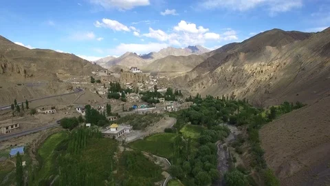 Buddhist Monastery Aerial view Stock Footage 82438668