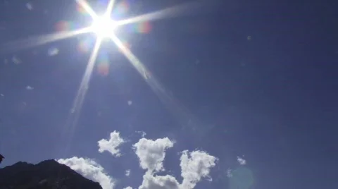 Buddhist monastery and sun pan Stock Footage 205098