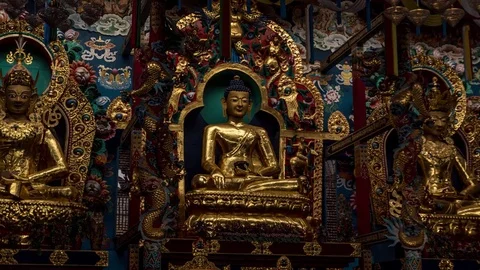 Buddhist Monastery Hyperlapse 库存影片 75923155