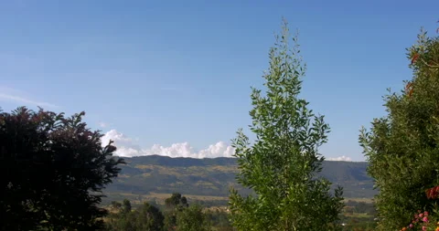 Buddhist monastery with mountains landscape Stock Footage 233106361