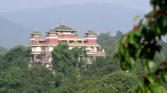 Buddhist Monastery in Nepal Stock Footage