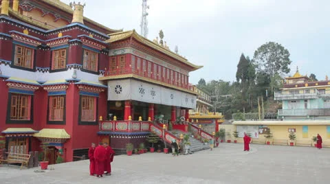 Buddhist Monastery place Video stock 24817579