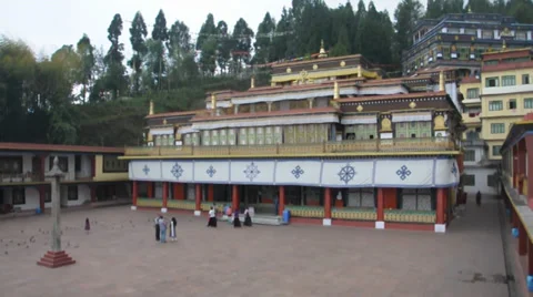 Buddhist monastery rumtek sikkim Stock Footage 38624587