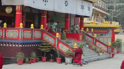 Buddhist monastery stage  Video stock 24817431