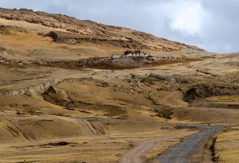 Buddhist monastery in tibet. Stock Photos