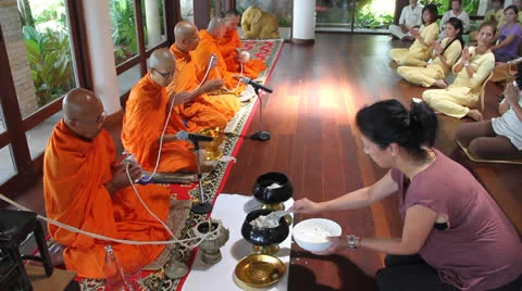 Buddhist Monk ceremony Stock Footage 25893496