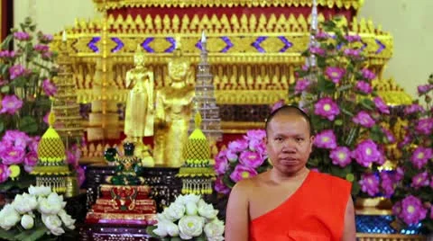 Buddhist Monk Video stock 10597387